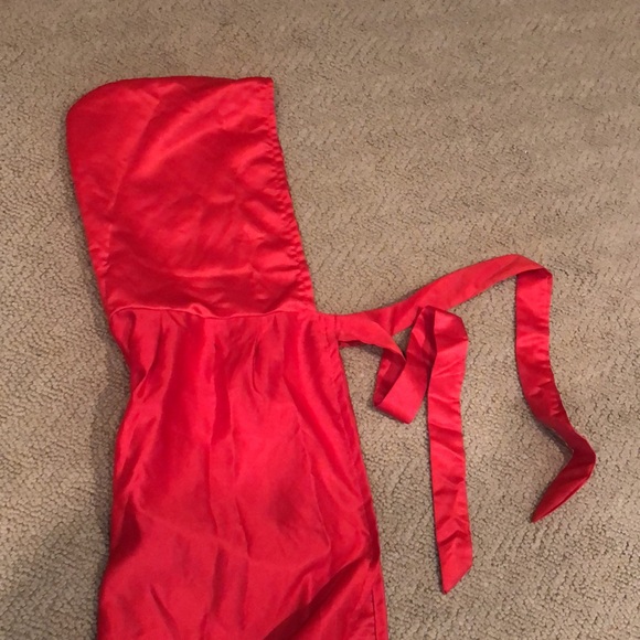 Red Satin Cape with Hood -Halloween Costume - One Size - Picture 5 of 12
